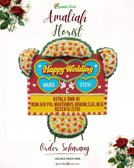 Papan Bunga Pernikahan Woha
